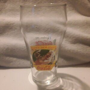 Coca Cola Santa Glass, 1997, Happy Holidays